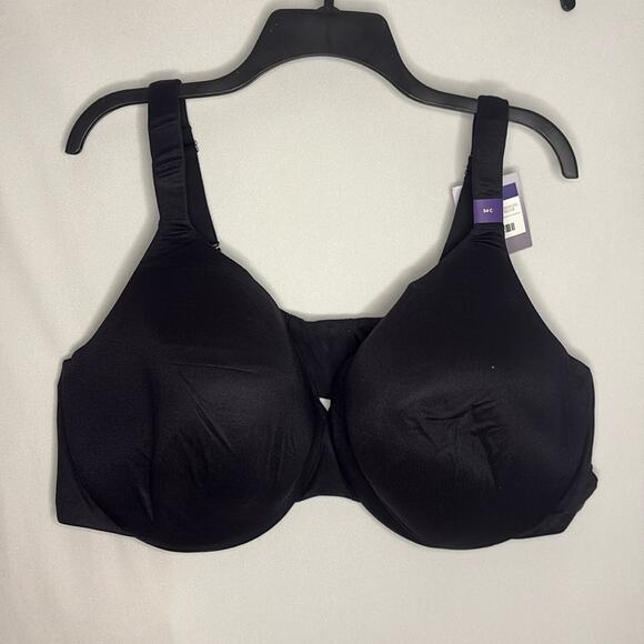 NWT catherines intimates full coverage smooth underwire bra in black 54C - Picture 1 of 6